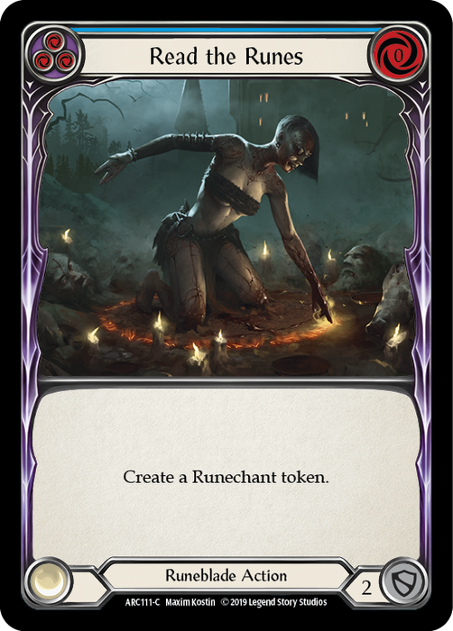 Read the Runes (Blue) [ARC111-C] (Arcane Rising)  1st Edition Rainbow Foil