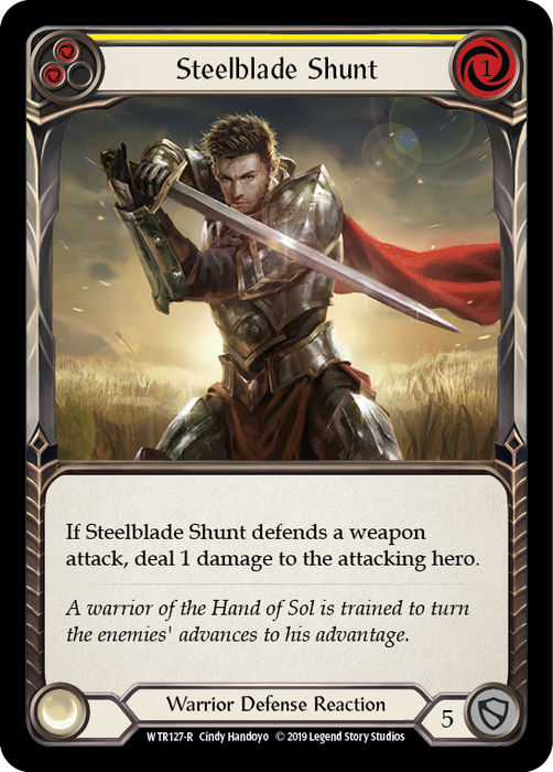 Steelblade Shunt (Yellow) [WTR127-R] (Welcome to Rathe)  Alpha Print Rainbow Foil