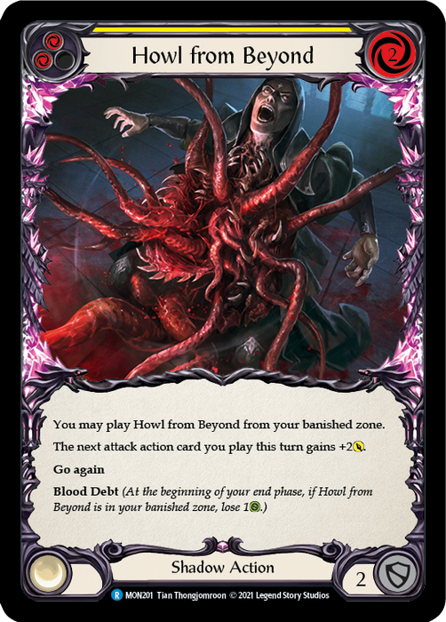 Howl from Beyond (Yellow) [MON201-RF] (Monarch)  1st Edition Rainbow Foil