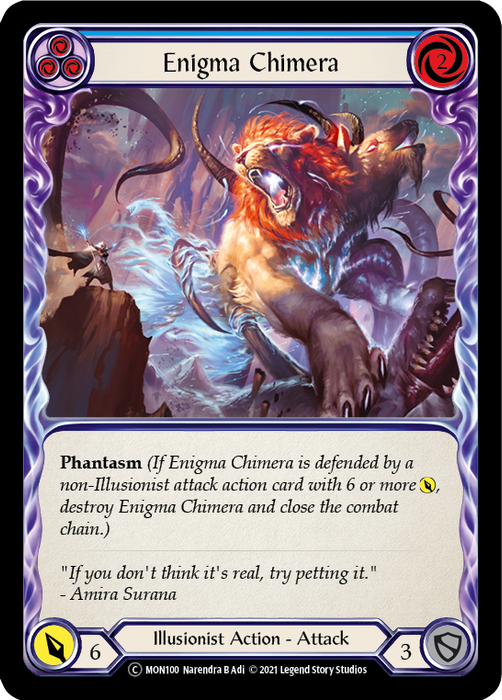 Enigma Chimera (Blue) [U-MON100-RF] (Monarch Unlimited)  Unlimited Rainbow Foil