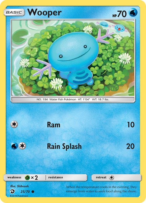 Wooper (25/70) [Sun & Moon: Dragon Majesty]