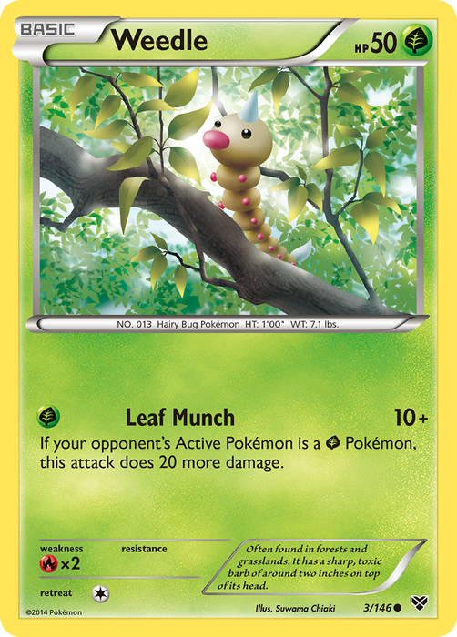 Weedle (3/146) [XY: Base Set]