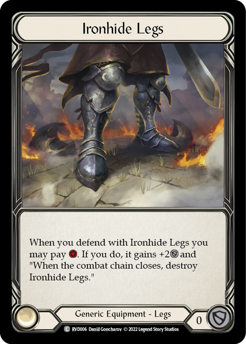 Ironhide Legs [RVD006] (Classic Battles: Rhinar vs Dorinthea)  Rainbow Foil