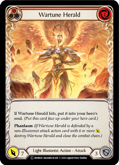 Wartune Herald (Red) [U-MON026-RF] (Monarch Unlimited)  Unlimited Rainbow Foil