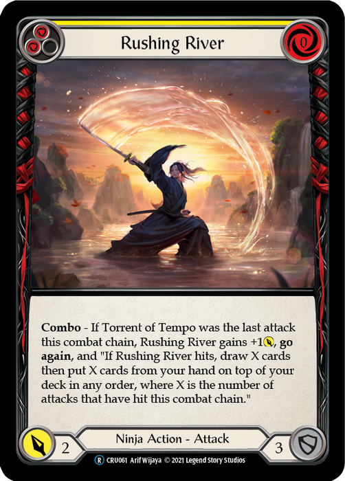 Rushing River (Yellow) [U-CRU061] (Crucible of War Unlimited)  Unlimited Rainbow Foil