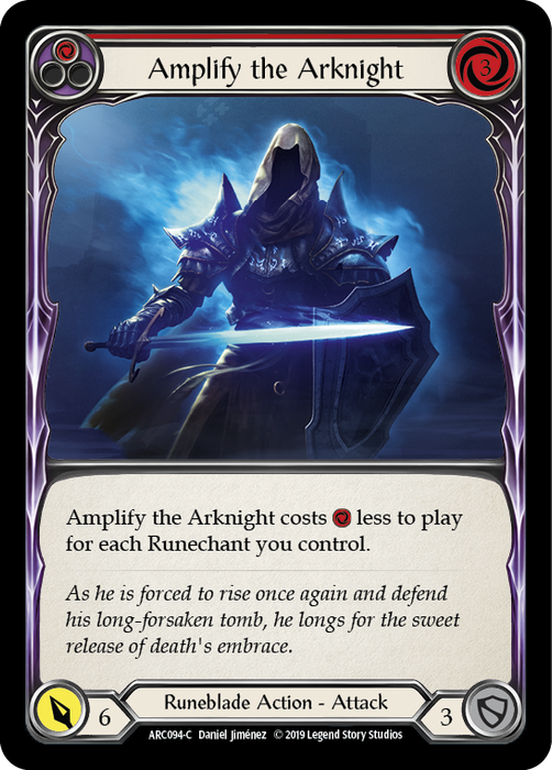Amplify the Arknight (Red) [ARC094-C] (Arcane Rising)  1st Edition Rainbow Foil