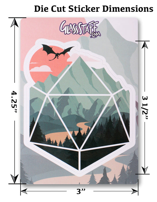 Glass Staff | Vinyl Sticker | D20 Scene