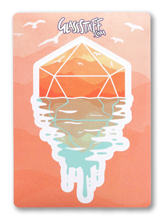 Glass Staff | Vinyl Sticker | D20 Sunset