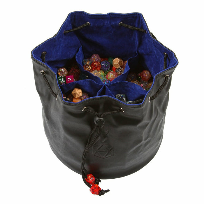 Forged Gaming | Dice Bag | Pouch of the Endless Hoard (Black/Blue)