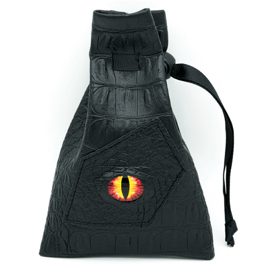 Foam Brain | Dice Bag | Black Leatherette (Fire Demon Eye)