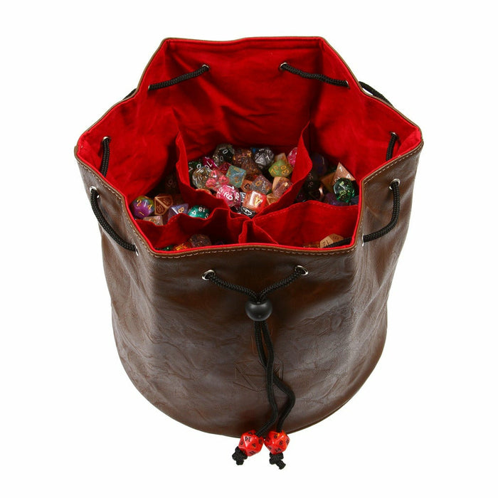 Forged Gaming | Dice Bag | Pouch of the Endless Hoard (Red/Brown)
