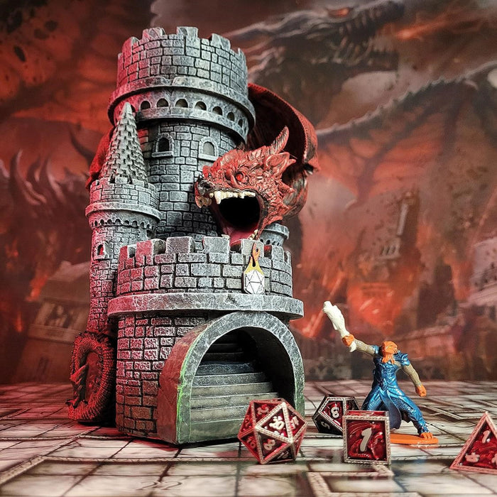 Forged Gaming | Dice Tower | Dragons Keep (Red)