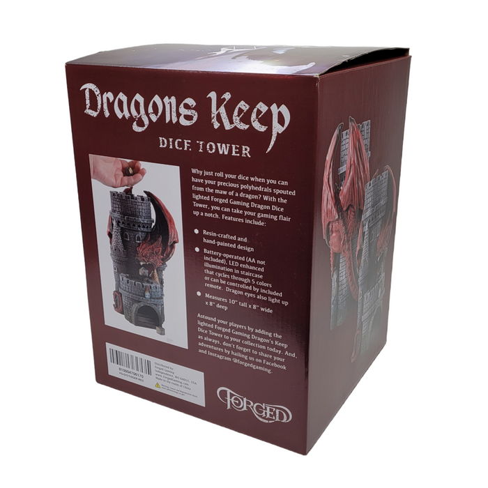 Forged Gaming | Dice Tower | Dragons Keep (Red)
