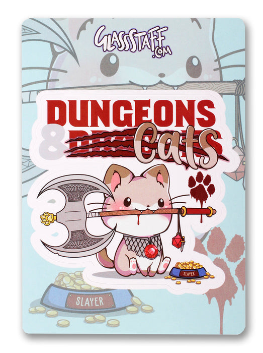 Glass Staff | Vinyl Sticker | Dungeons & Cats