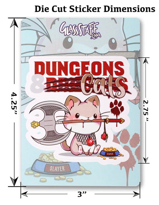 Glass Staff | Vinyl Sticker | Dungeons & Cats