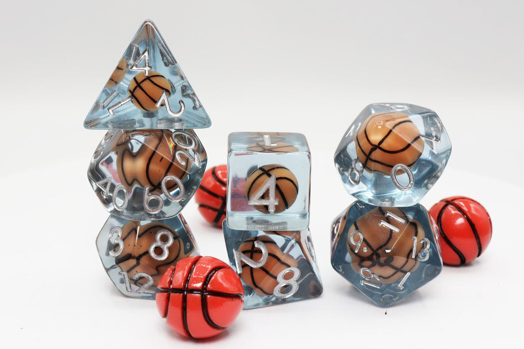 Foam Brain | Polyhedral 7-Die Set | Basketball