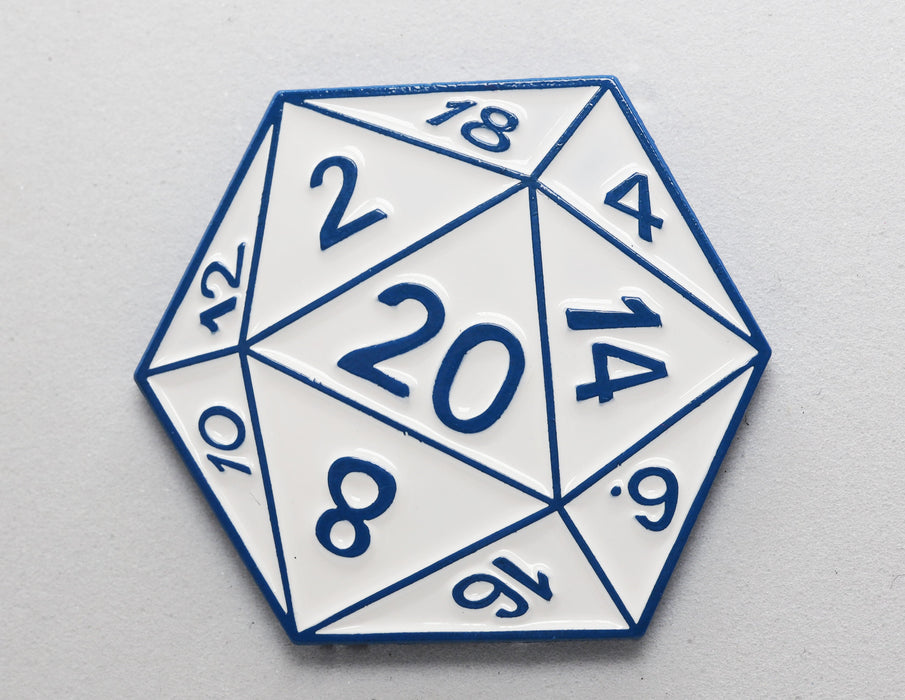 Foam Brain | Enamel Pin | Shadow Variant D20 (Blue)