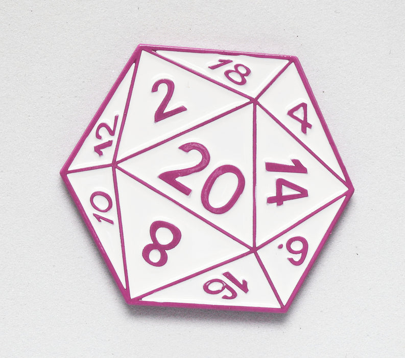 Foam Brain | Enamel Pin | Shadow Variant D20 (Pink)