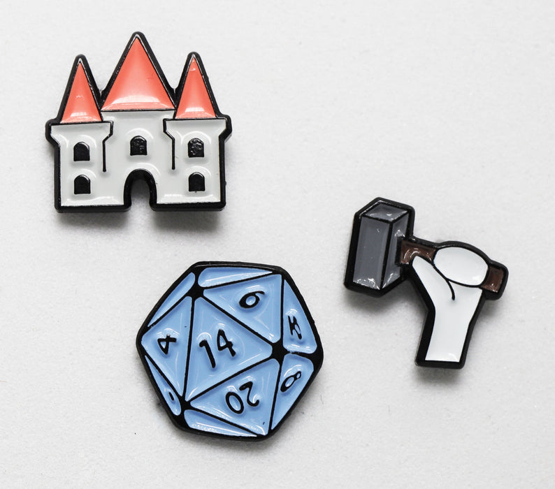 Foam Brain | Mini Enamel Pins | Castle Builders