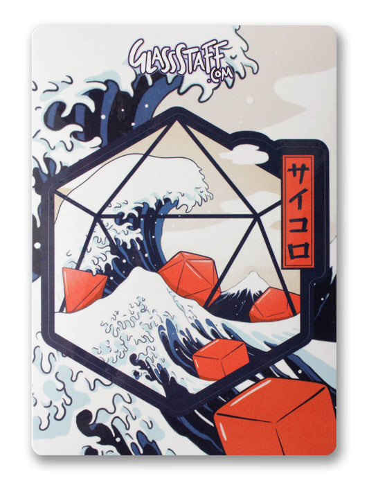 Glass Staff | Vinyl Sticker | Great Wave of Dice