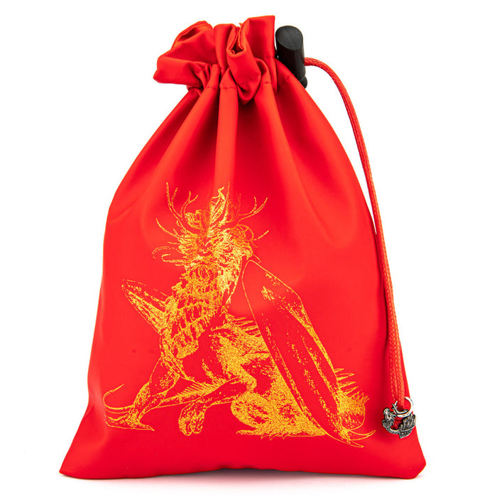 Hymn of the Ghost | Leather Dice Bag | Royal Dragon (Red)