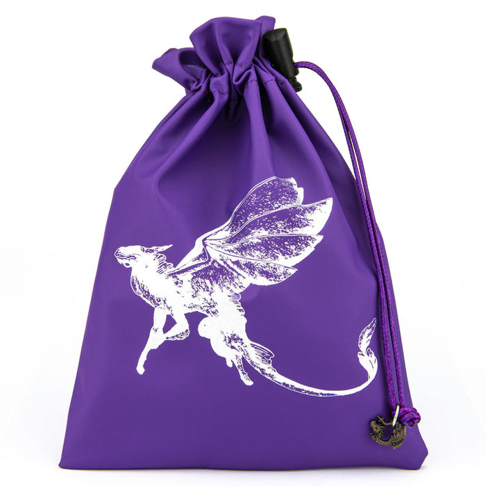Hymn of the Ghost | Leather Dice Bag | Fairy Dragon (Purple)