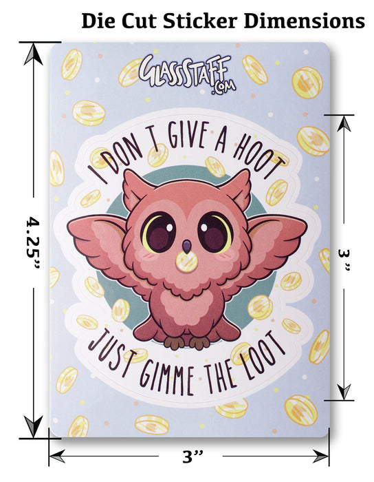 Glass Staff | Vinyl Sticker | I Don't Give Hoot