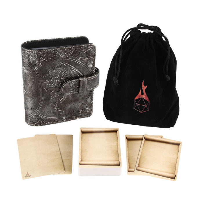 Forged Gaming | Spell Card Book | Dragon Edition (Pewter)