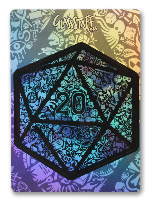 Glass Staff | Vinyl Sticker | Mosaic D20
