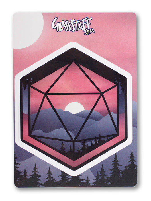 Glass Staff | Vinyl Sticker | Mountain D20