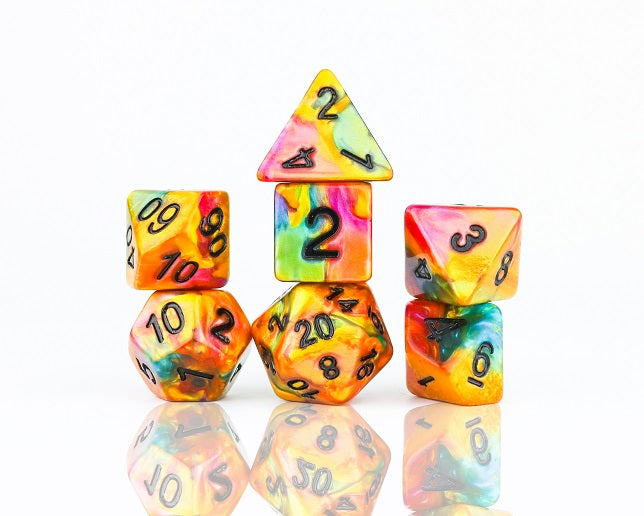 Sirius Dice | Dice Set | Rainbow Gold