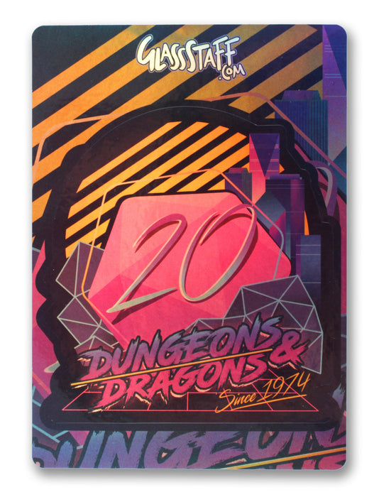 Glass Staff | Vinyl Sticker | D20 Retro