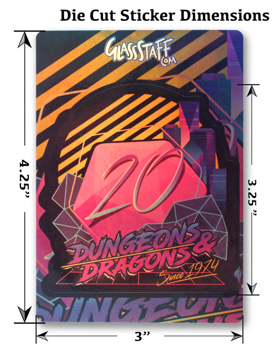 Glass Staff | Vinyl Sticker | D20 Retro
