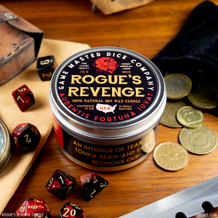 GM Dice | Gaming Candle | Rogue's Revenge