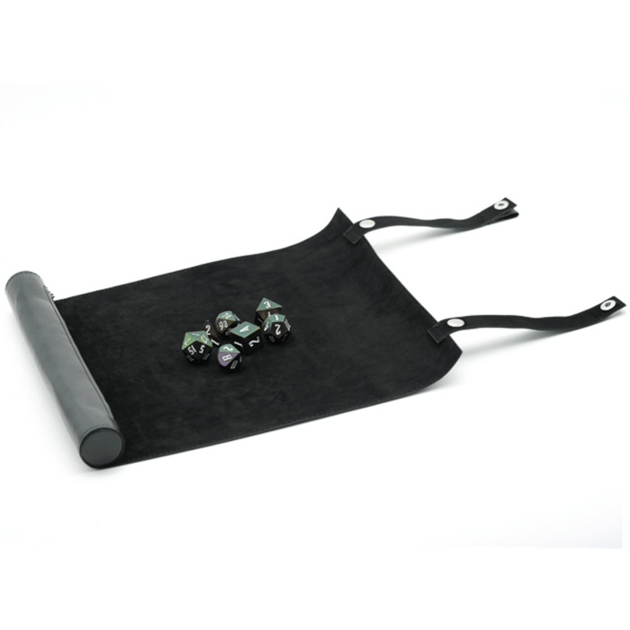 Foam Brain | Dice Mat | Roll Up Leatherette (Black)