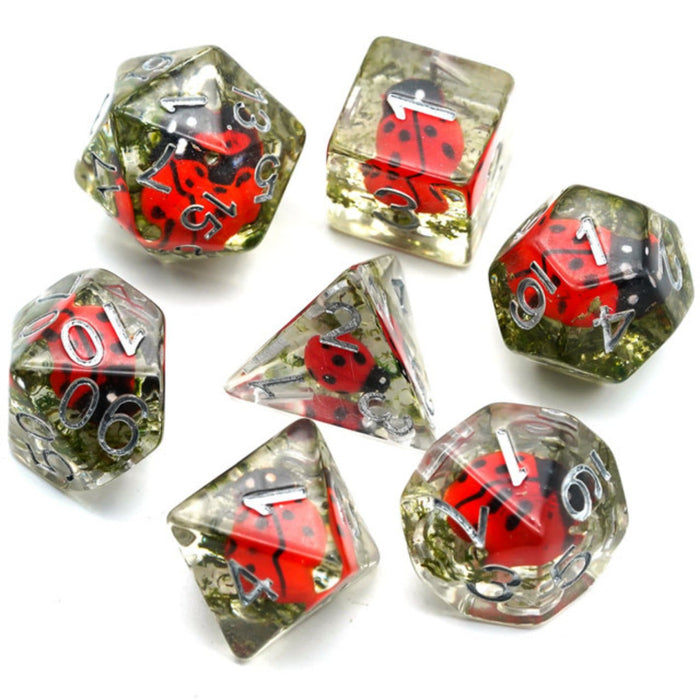 Foam Brain | Polyhedral 7-Die Set | Red Ladybug