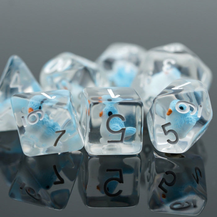 Foam Brain | Polyhedral 7-Die Set | Blue Bird