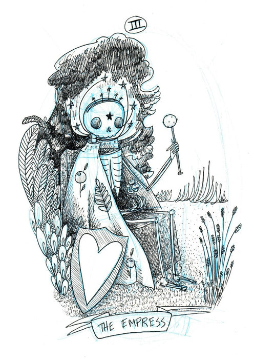 Cat Rocketship | The Skeleton Tarot Deck