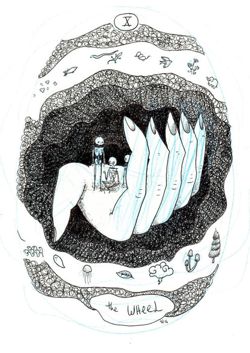Cat Rocketship | The Skeleton Tarot Deck