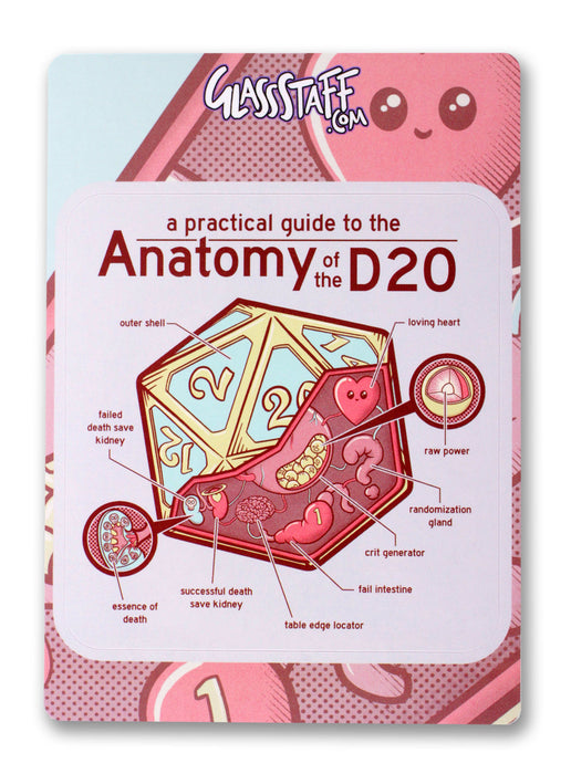 Glass Staff | Vinyl Sticker | Anatomy of the D20