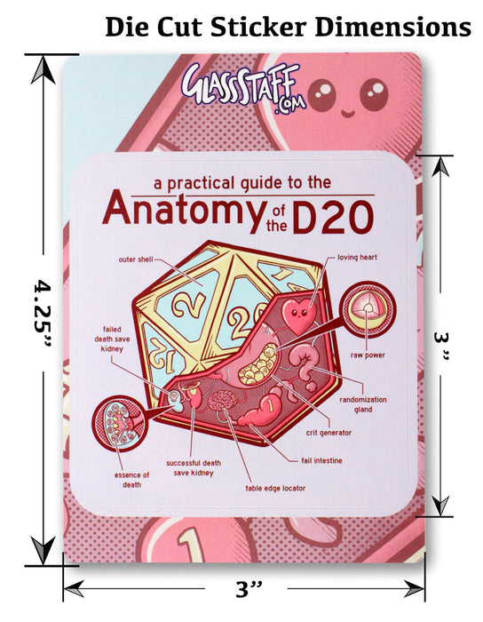 Glass Staff | Vinyl Sticker | Anatomy of the D20