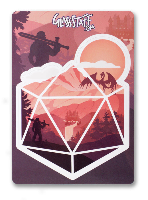 Glass Staff | Vinyl Sticker | D20 Hero