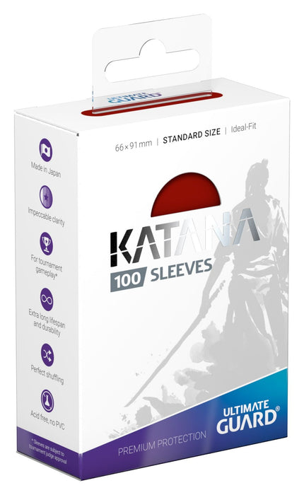 Katana Sleeves | Standard | Ideal Fit | 100ct (Red)