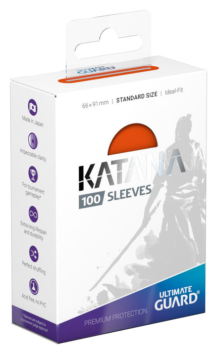 Katana Sleeves | Standard | Ideal Fit | 100ct (Orange)