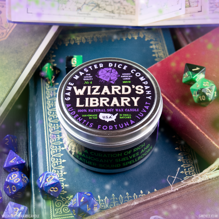 GM Dice | Gaming Candle | Wizard's Library