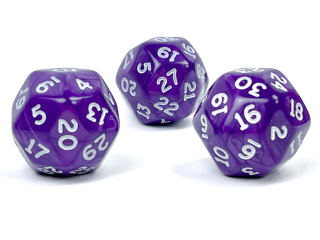 Pearlescent Polyhedral | Purple/white | d30