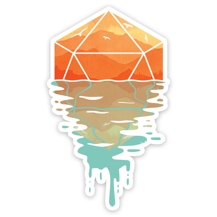Glass Staff | Vinyl Sticker | D20 Sunset