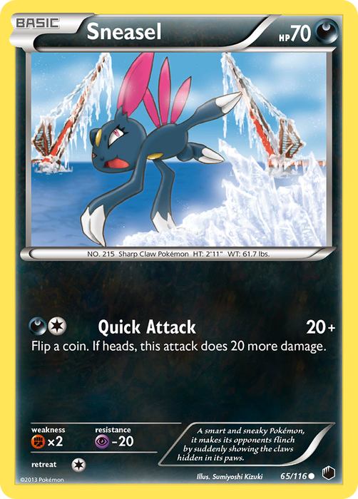 Sneasel (65/116) [Black & White: Plasma Freeze]