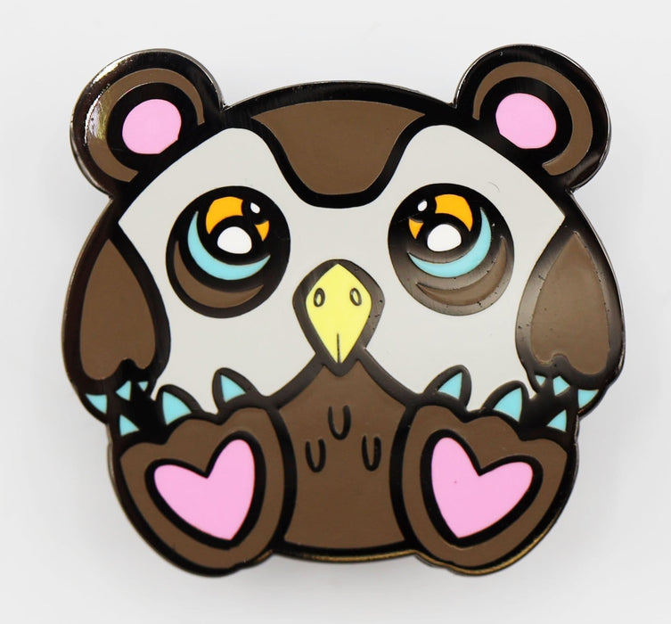 Foam Brain | Enamel Pin | Baby Owl Bear