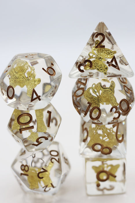 Foam Brain | Polyhedral 7-Die Set | Gilded Butterfly